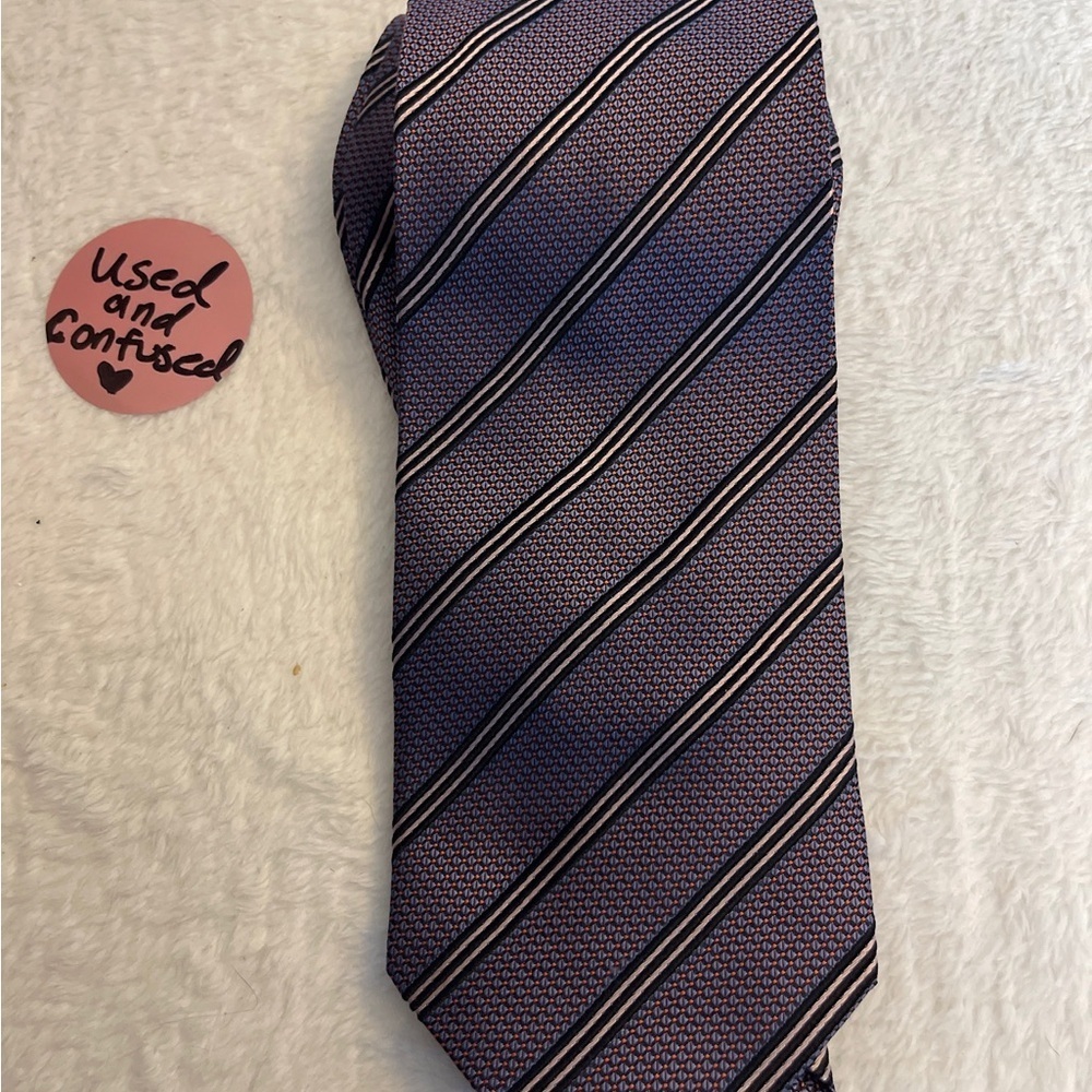Classic Striped Tie - Navy and Black
